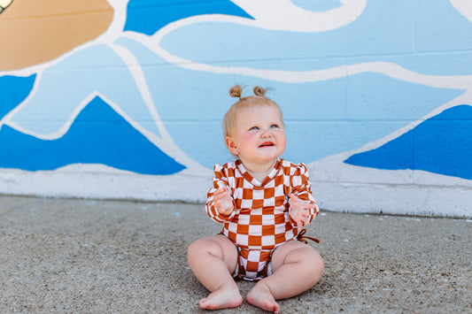 COPPER CHECKERS DREAM SWIM SUIT