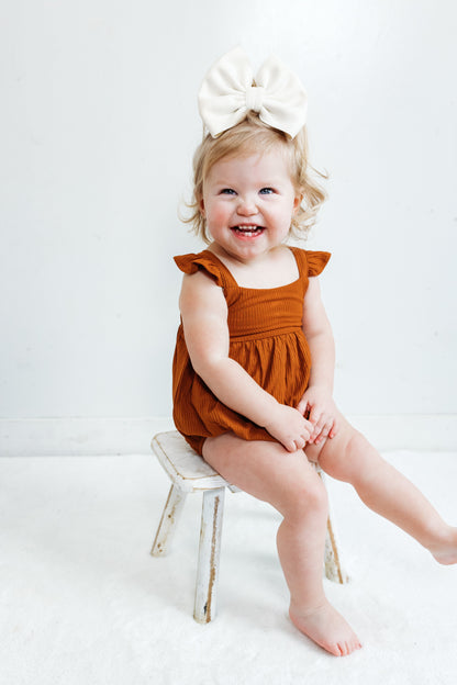 COPPER RIB DREAM BUBBLE ROMPER