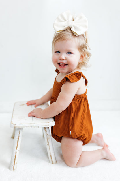 COPPER RIB DREAM BUBBLE ROMPER