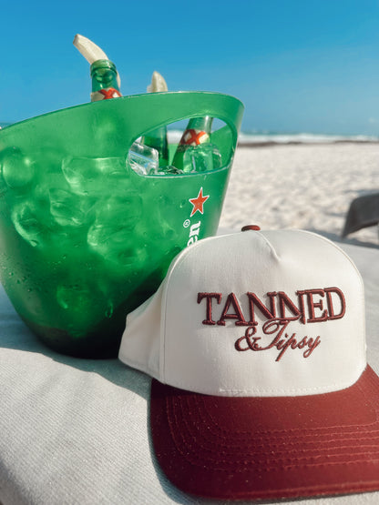 Tanned & Tipsy - Wine Vintage Trucker Hat