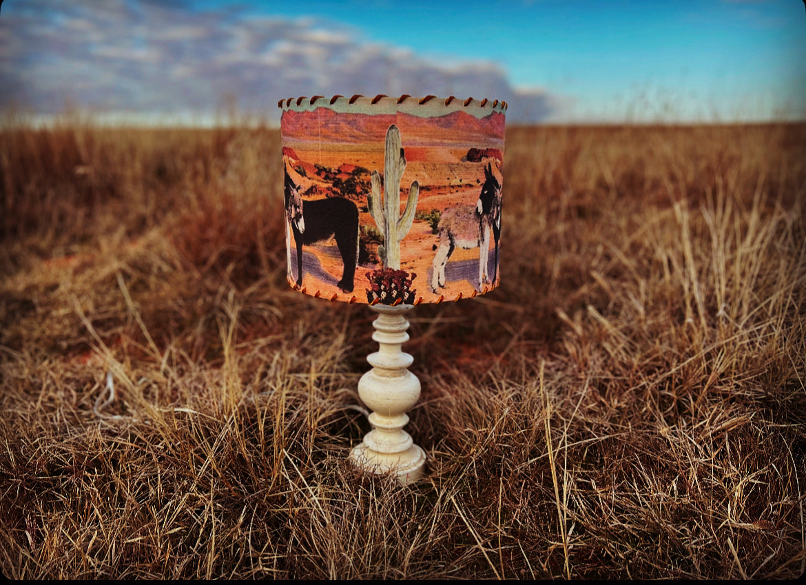Two Burros Lampshade 11-inch Medium