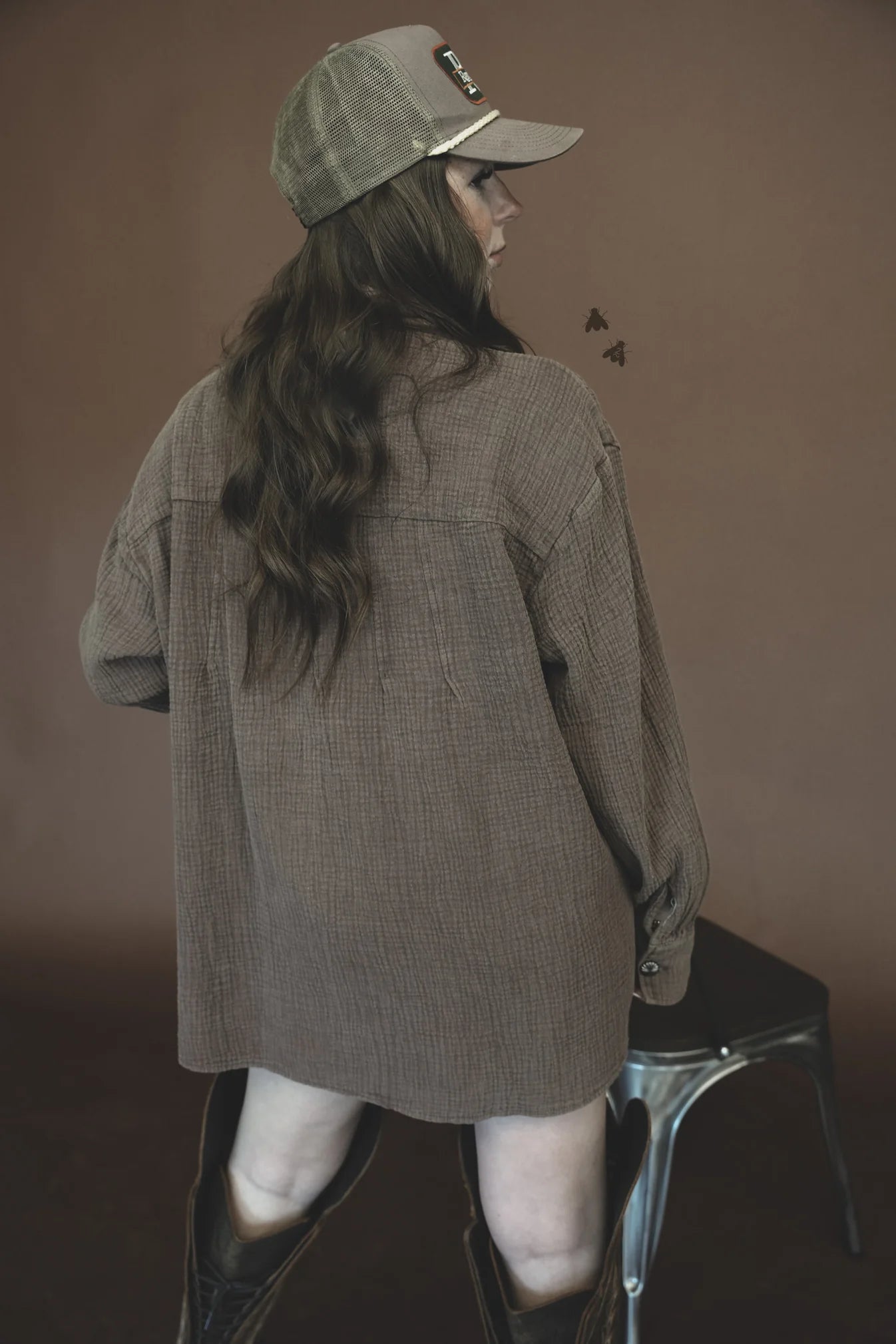 ACRES BUTTON UP *CHOC