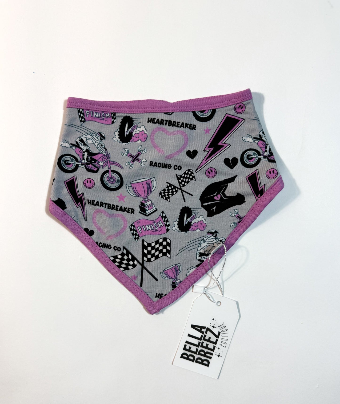 PINK Heartbreaker Racing Co Bamboo Bib