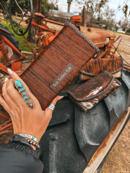 The Hazy Elva Wallet (Brown Leather ) a Haute Southern Hyde by Beth Marie Exclusive