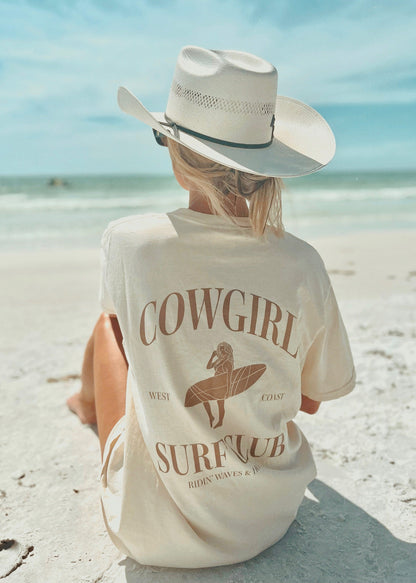 The Cowgirl Surf Club Tee in Ivory