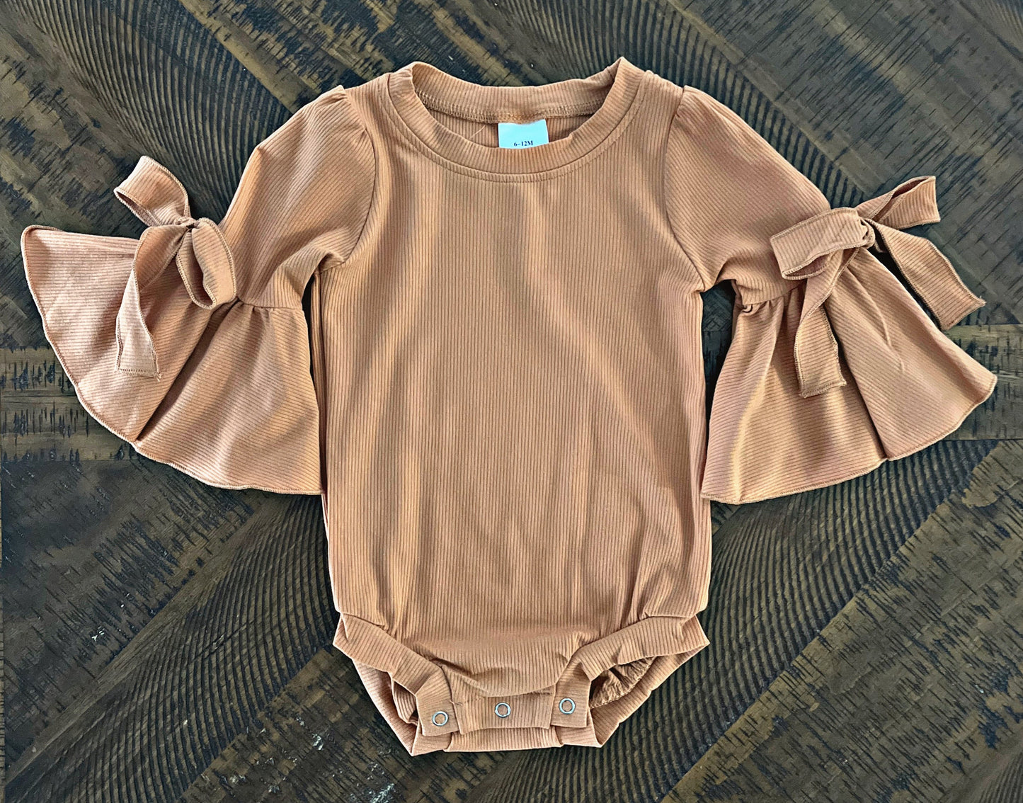 Camel Bell Sleeved Onesie