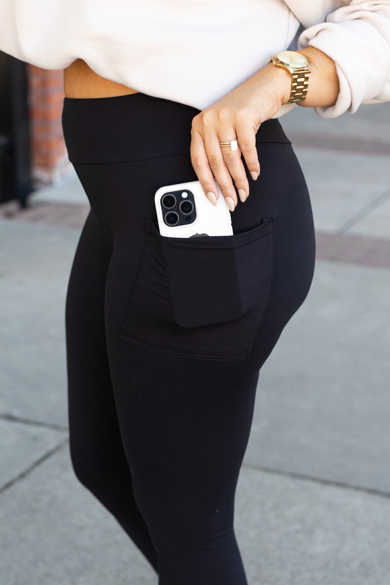 Ready to Ship | BLACK FULL-LENGTH Leggings with POCKET