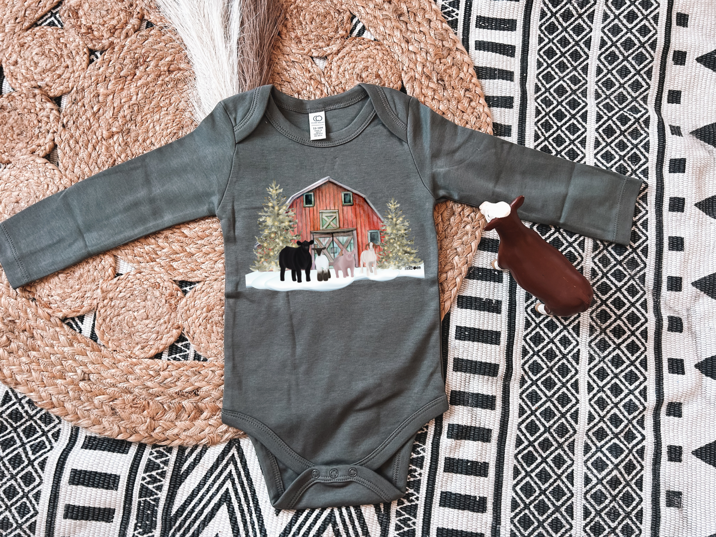 Christmas in the Barn- Long Sleeve Onesie