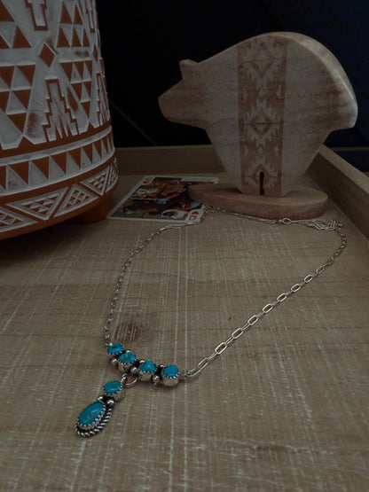 RITA DAWES SLEEPING BEAUTY TURQUOISE STONE NECKLACE