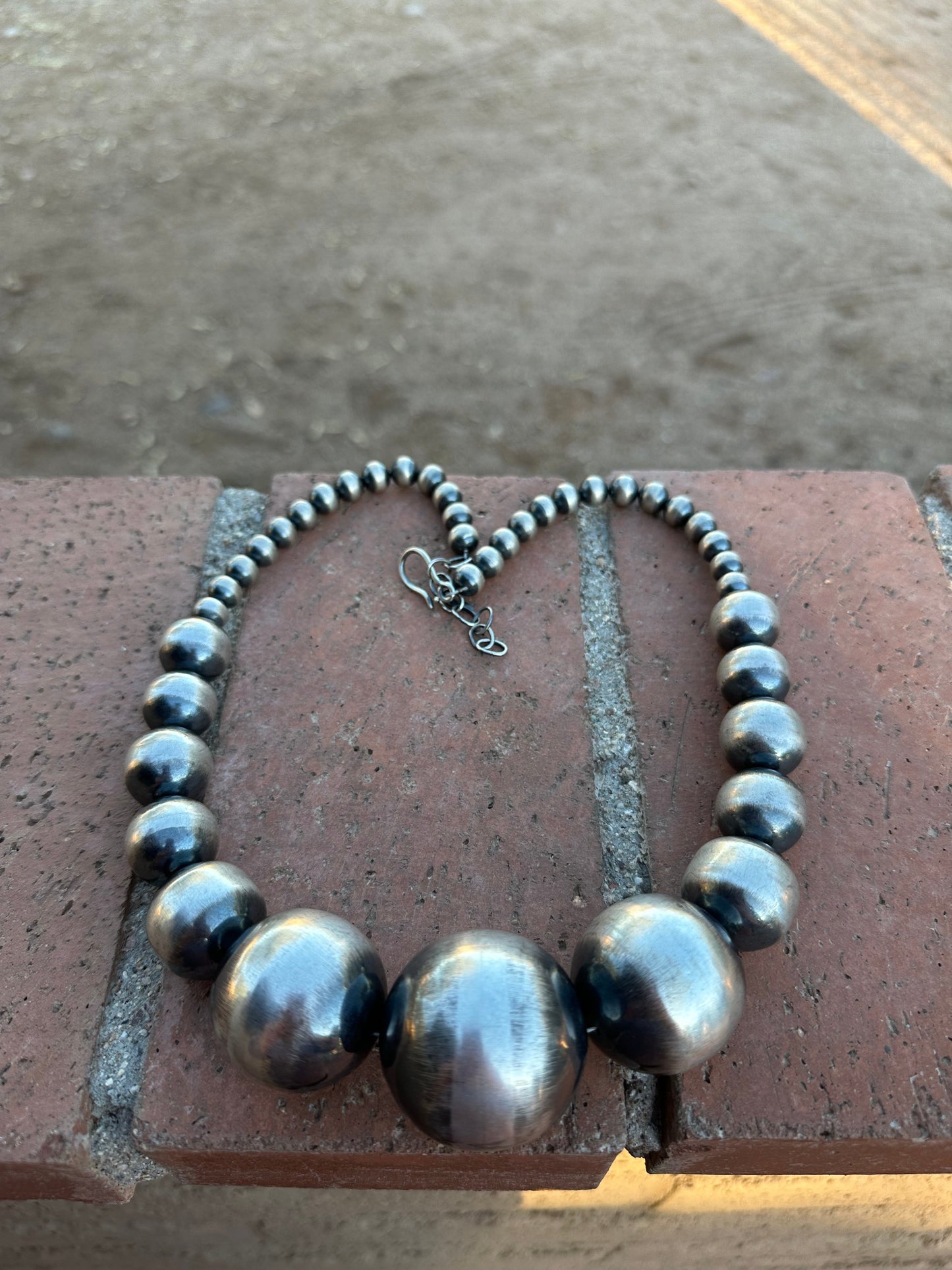 “The Masterpiece” Handmade Beaded Sterling Silver Pearl Necklace