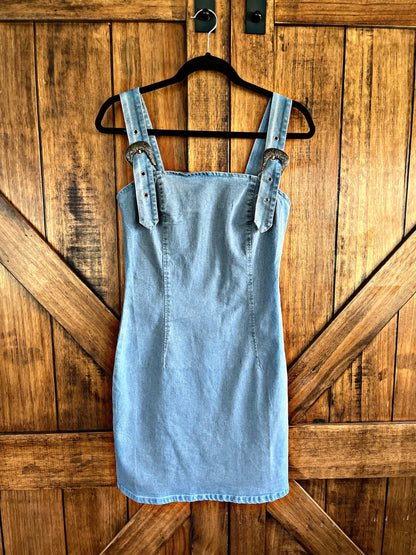 Denim Buckle Dress