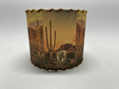 Desert Burros Lampshade 14-inch Large