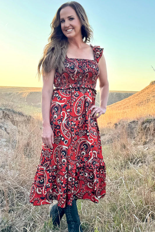 CANYON PAISLEY DRESS
