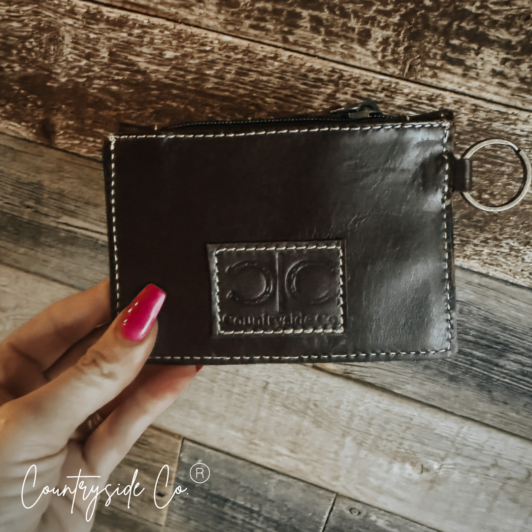 Star Cowhide Keychain Wallet  by Countryside Co.