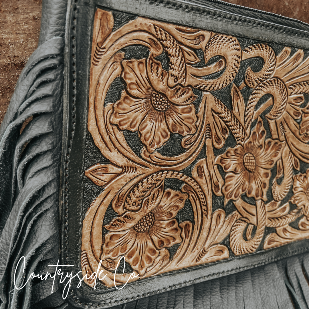 Rio Grande Tooled Leather Purse by Countryside Co.