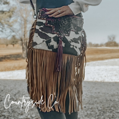 Fort Worth Cowhide Crossbody