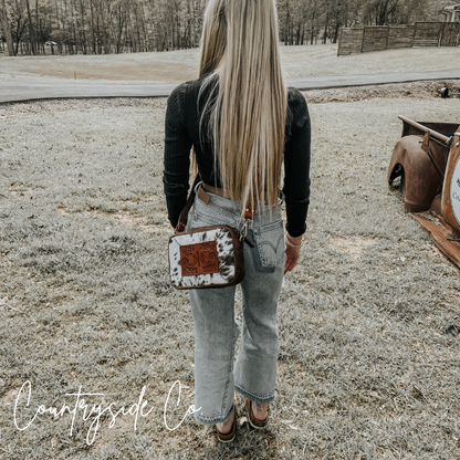 Belle Cowhide Sling Crossbody Fesitval Bag