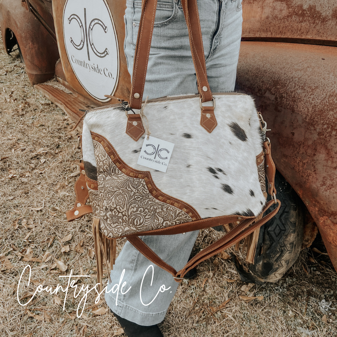 Laramie Cowhide Tooled Leather Concealed Carry Bag