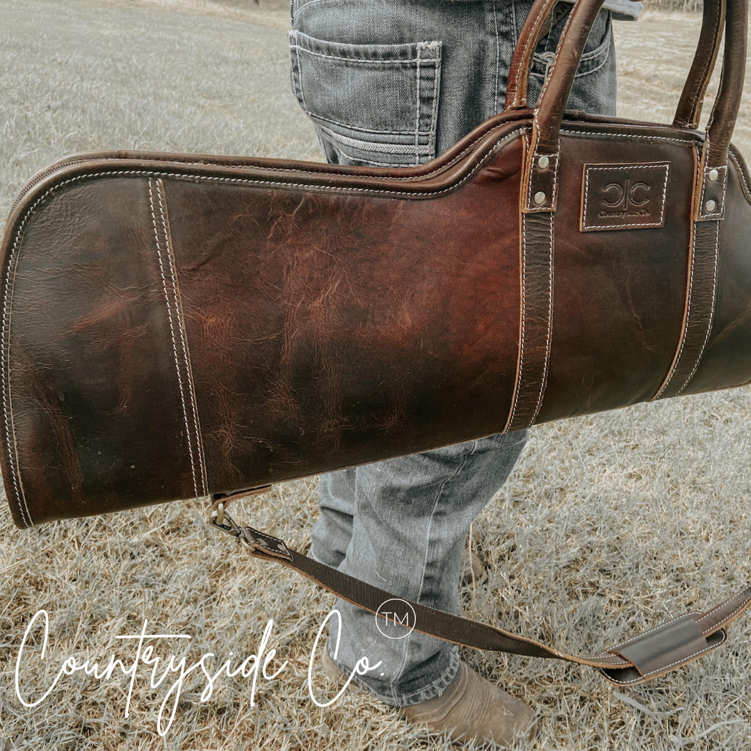 Leather Long Carry Case by Countryside Co.