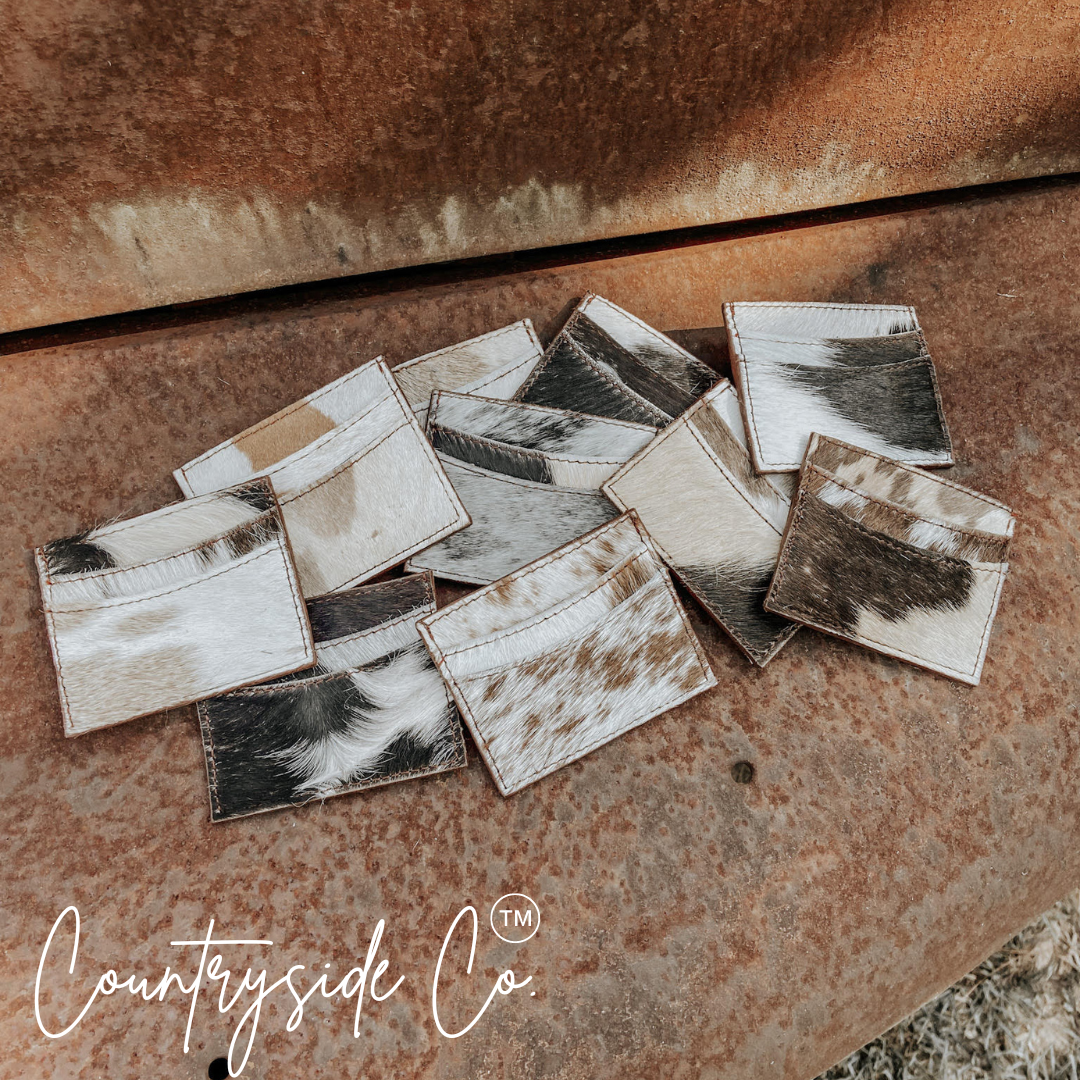 Cowhide Credit Card Holder by Countryside Co.