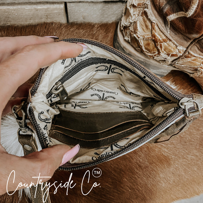 Colette Cowhide Wristlet by Countryside Co.