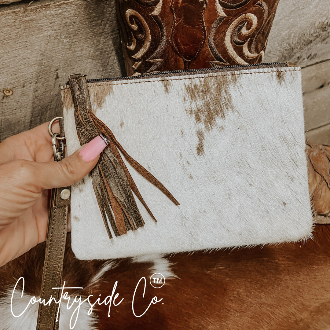 Colette Cowhide Wristlet by Countryside Co.