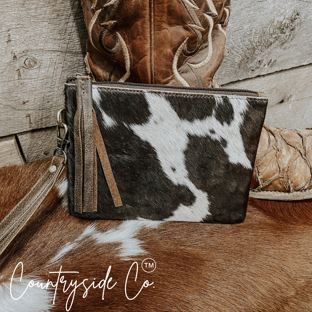 Colette Cowhide Wristlet by Countryside Co.