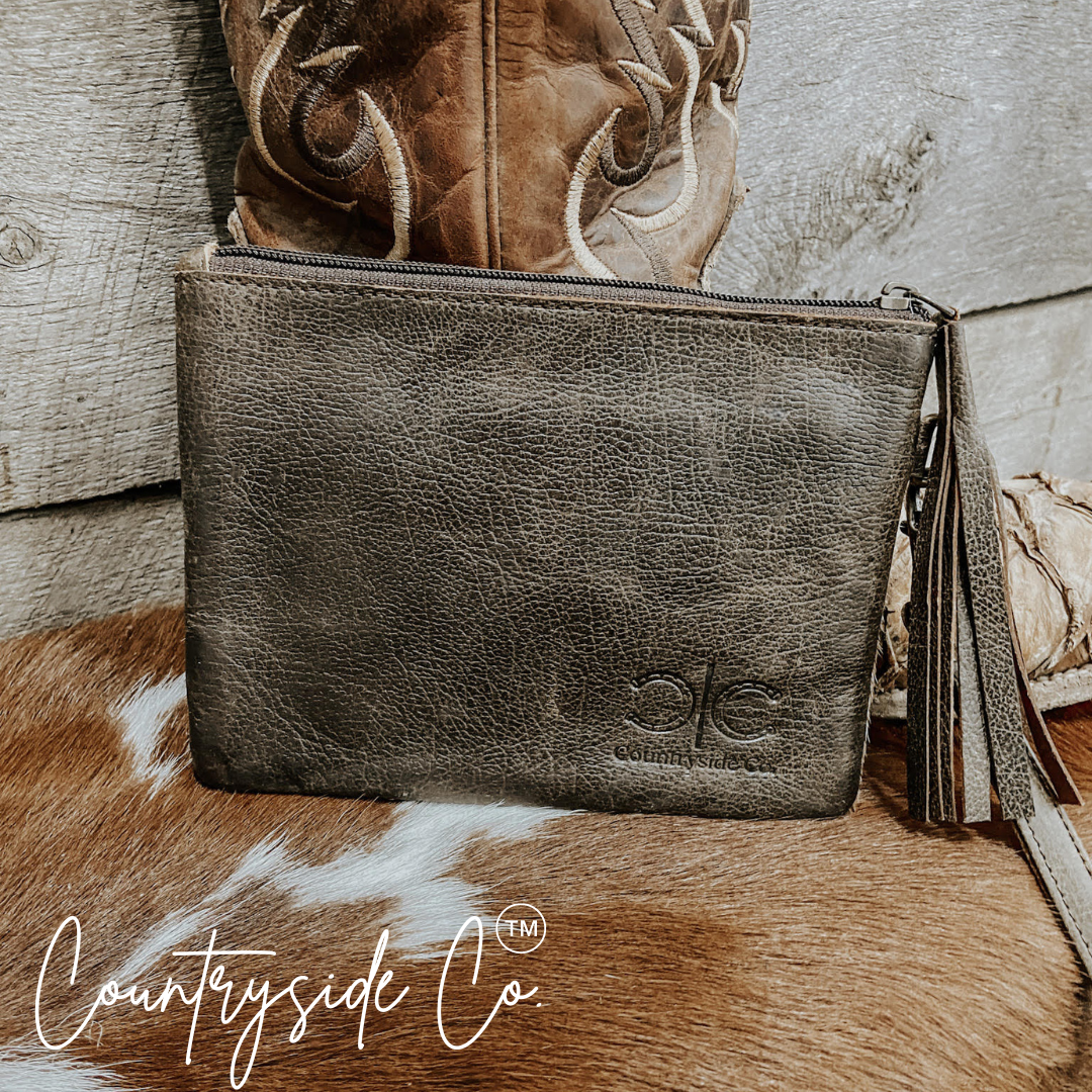 Colette Cowhide Wristlet by Countryside Co.