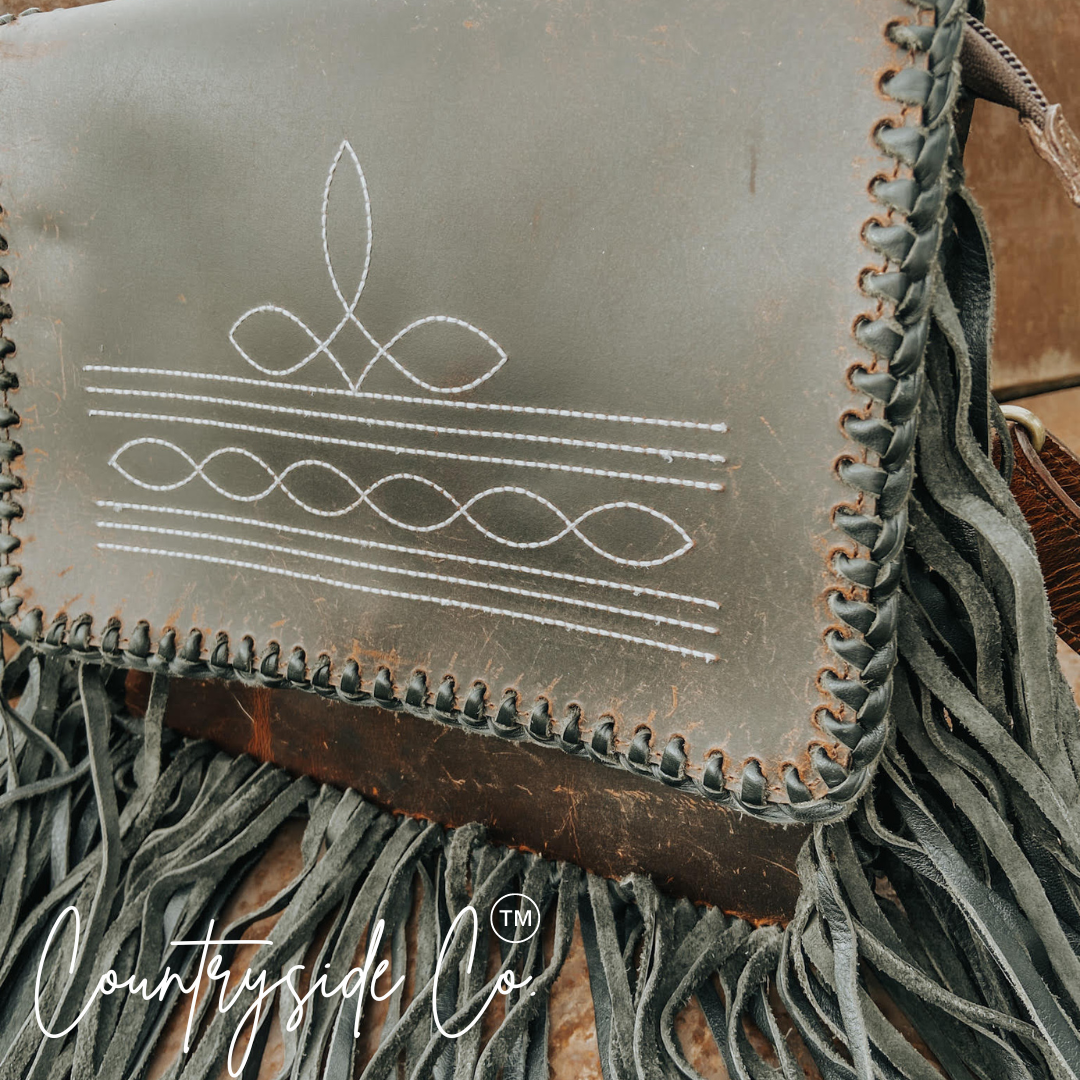 Bandera Boot Stitch Fringe Purse by Countryside co.