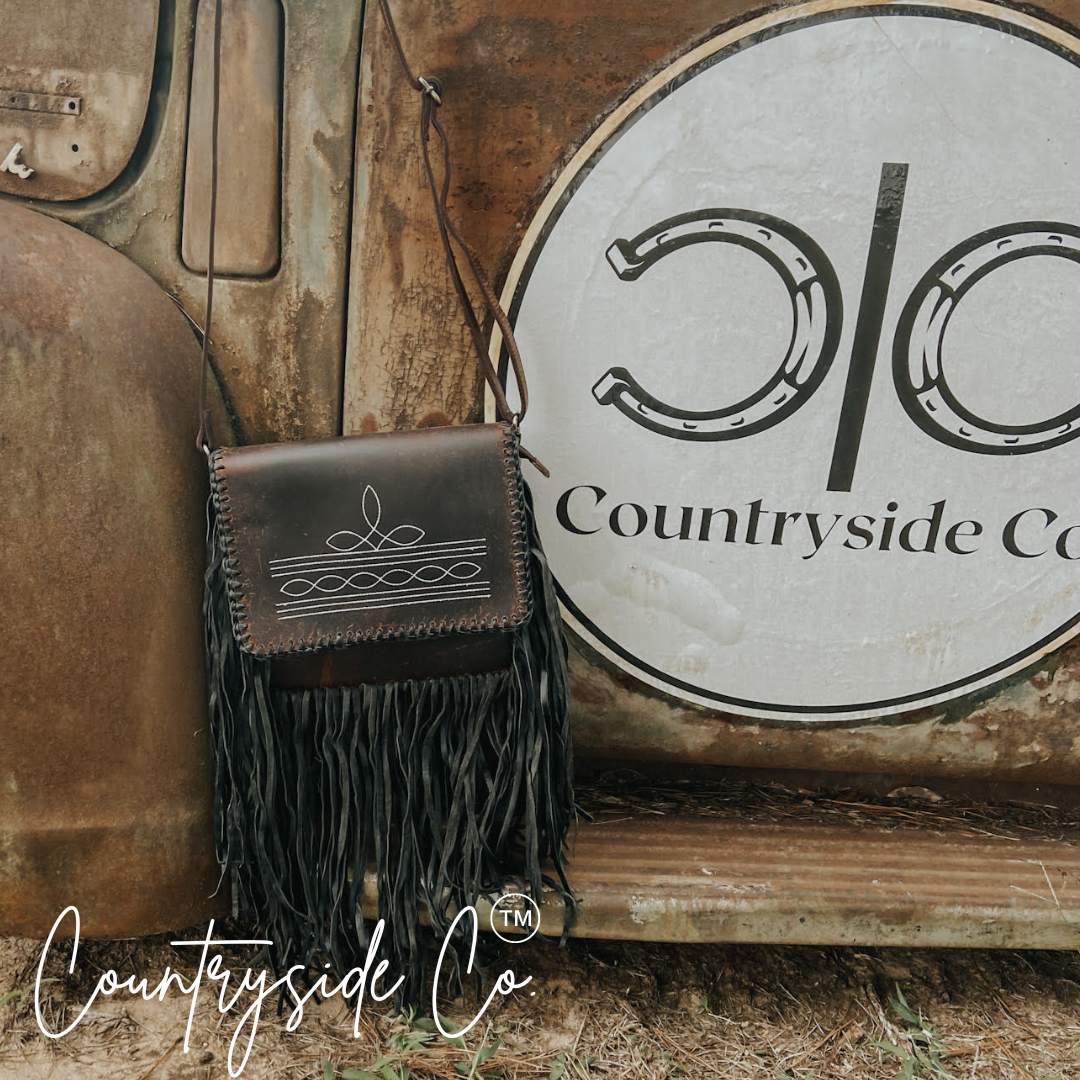 Bandera Boot Stitch Fringe Purse by Countryside co.