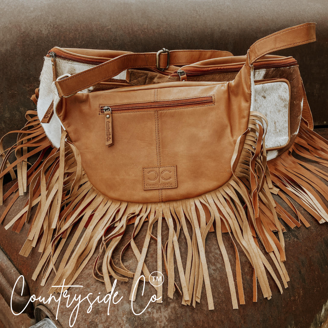 Addy Cowhide Sling Festival Bag by Countryside Co.