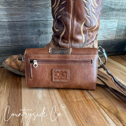 Wynona Detailed Stitched Crossbody Wristlet