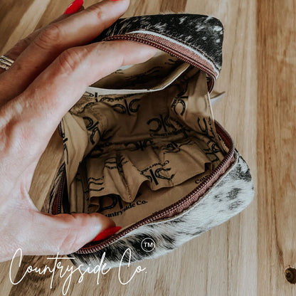 Countryside Cowhide Pouch - Easy Carry Organizer