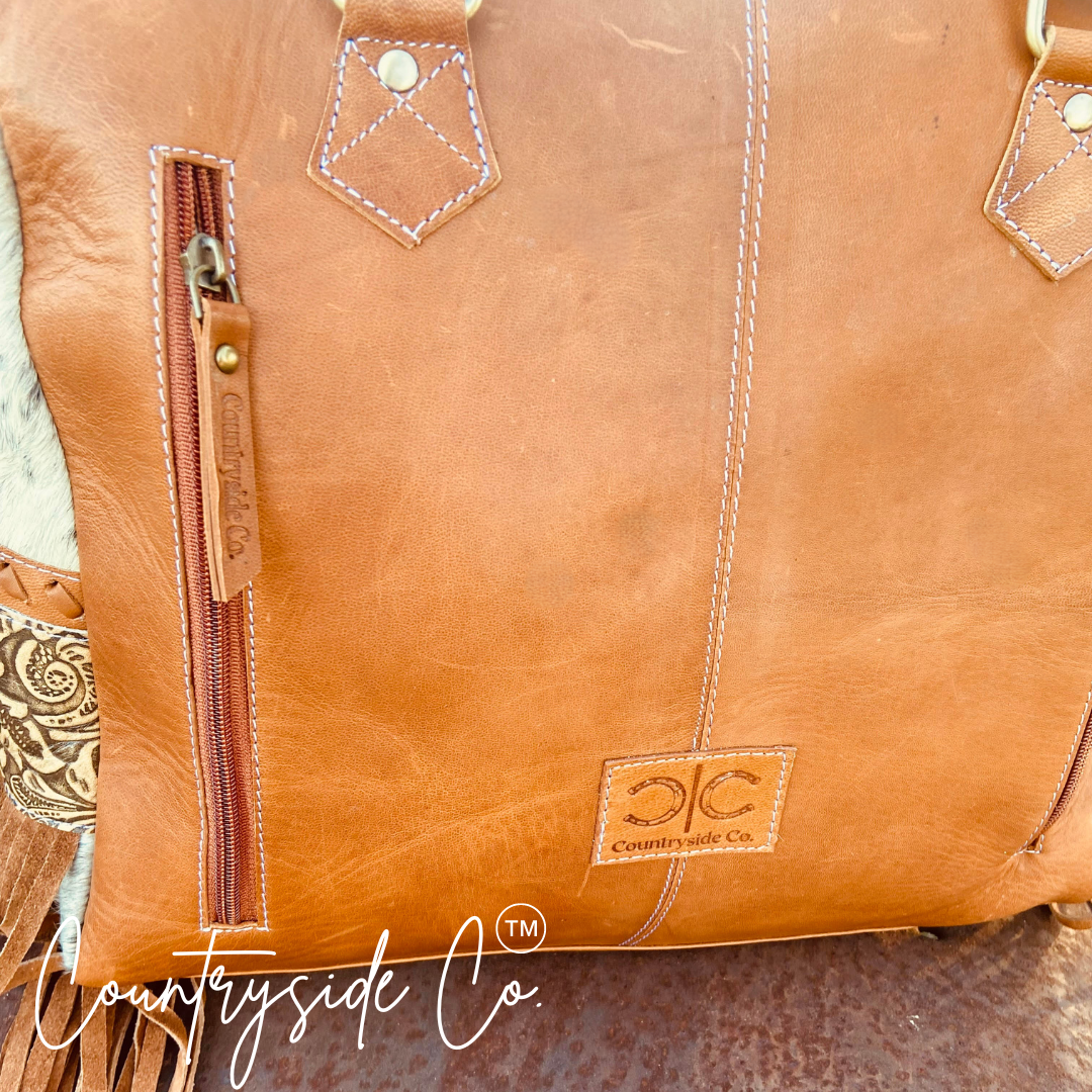 Laramie Cowhide Tooled Leather Concealed Carry Bag