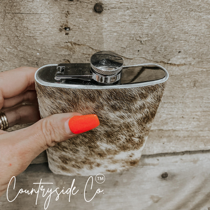 Cowhide Flask by Countryside Co.