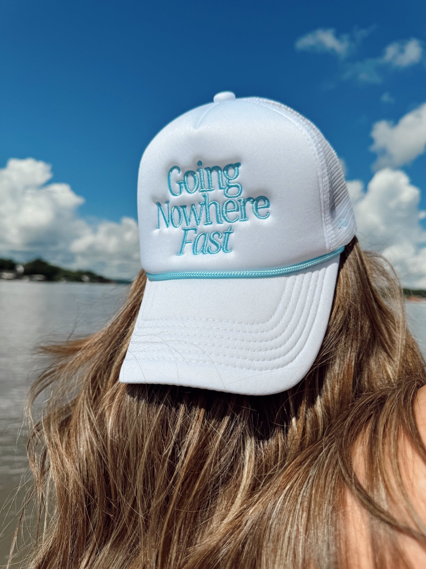 Going Nowhere Fast - White Foam Trucker Hat