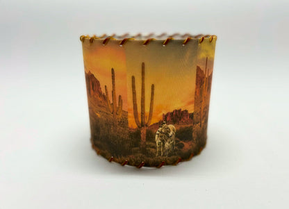 Desert Burros Lampshade 14-inch Large