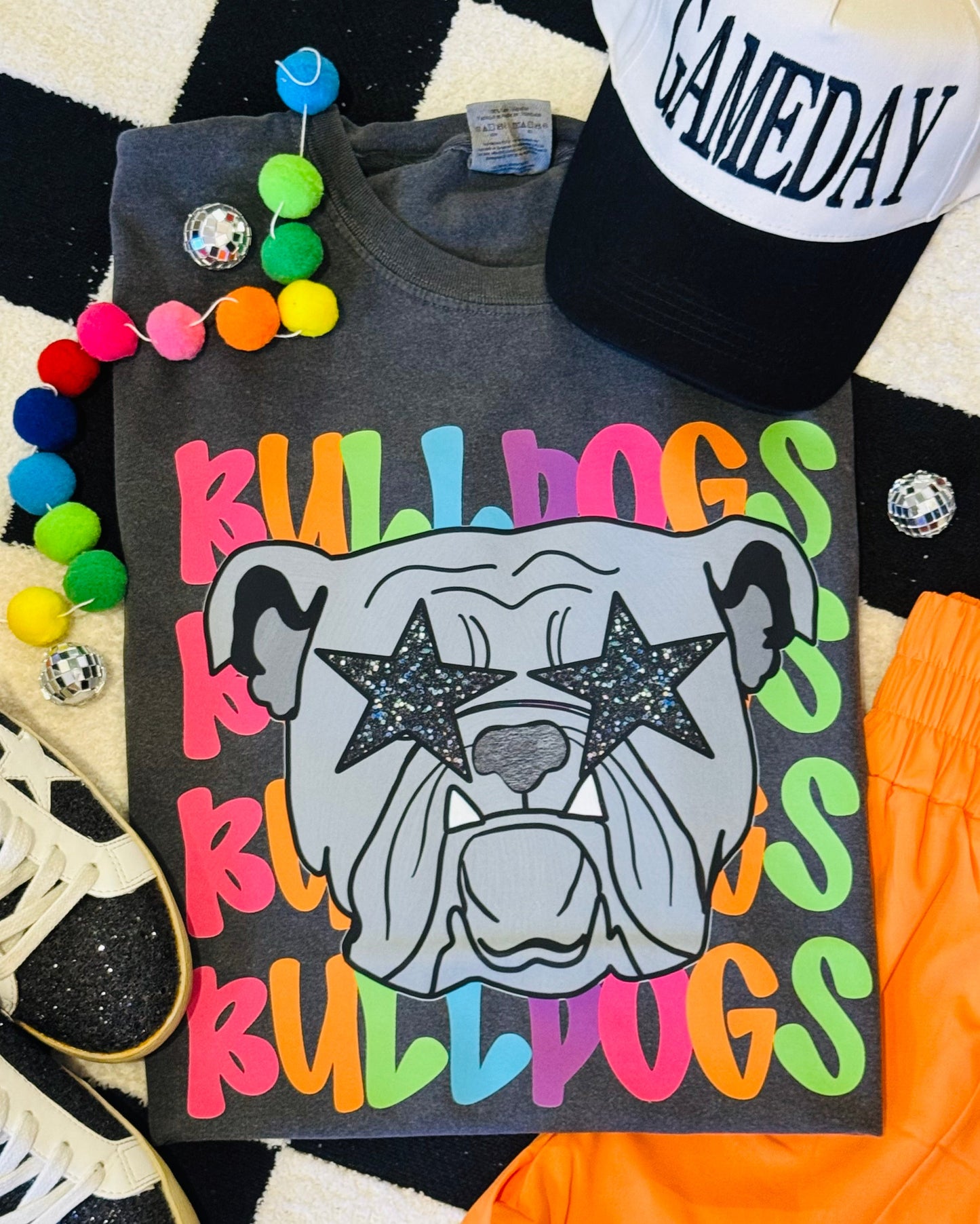 Bulldogs Neon Mascot Tee