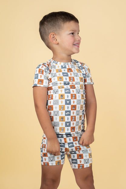 WILD WEST CHECKERS DREAM SHORT SET