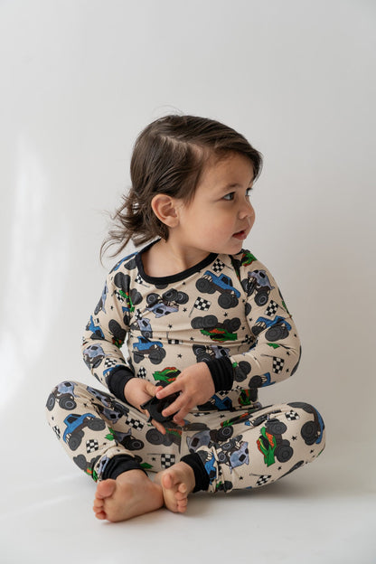 Monster Truck 2 piece PJ's