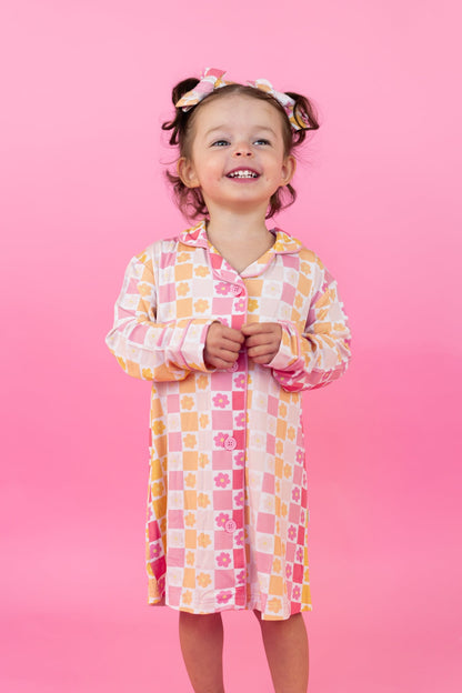 SUMMER SUNSET CHECKERS GIRL'S DREAM GOWN