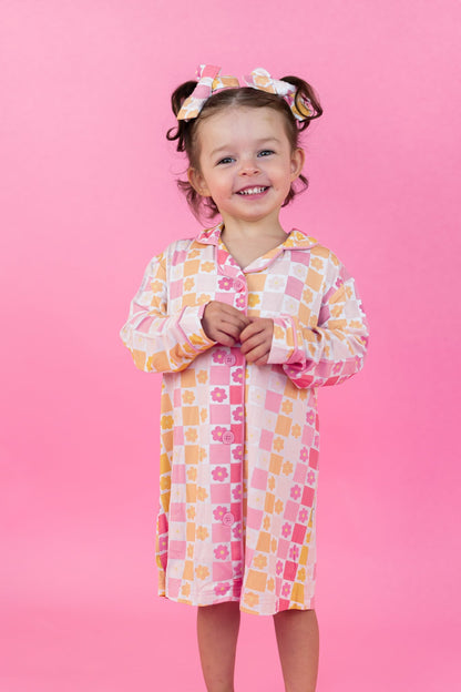 SUMMER SUNSET CHECKERS GIRL'S DREAM GOWN