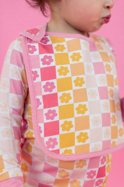 SUMMER SUNSET CHECKERS DREAM BABY BIB