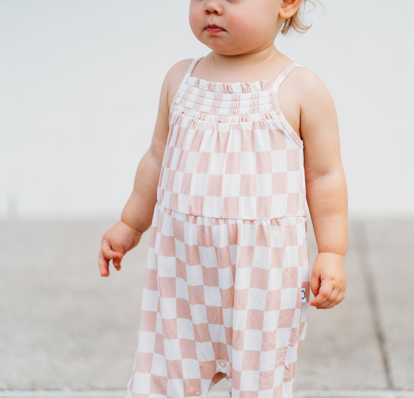 SANDY CHECKERS DREAM SMOCKED JUMPSUIT