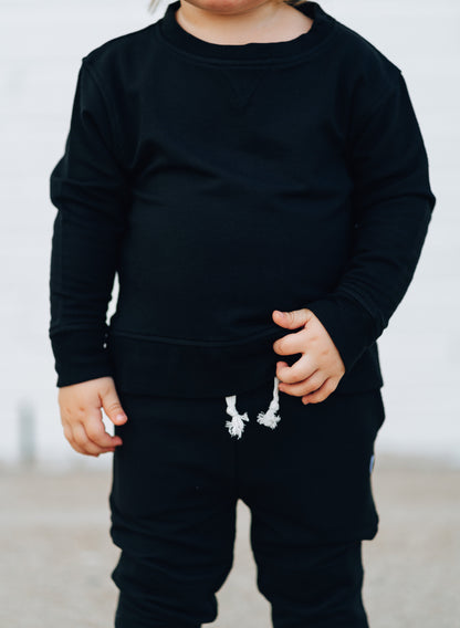 BLACK TERRY DREAM PULLOVER