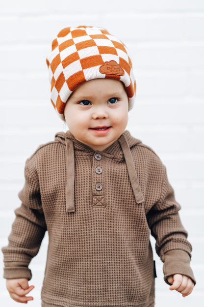 COPPER CHECKERS DREAM BEANIE