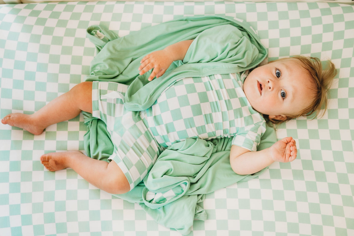 MINT CHECKERS DREAM SHORT SET