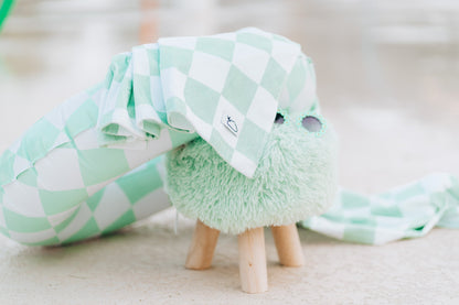 MINT CHECKERS DREAM TOWEL