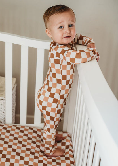 CHESTNUT CHECKERS DREAM ROMPER