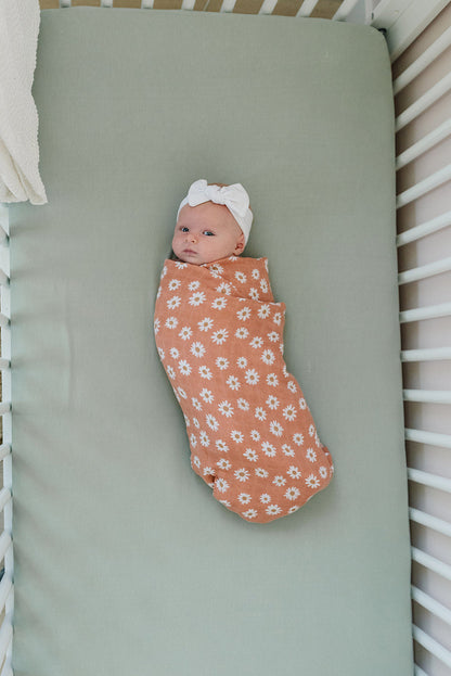 Sage Bamboo Stretch Crib Sheet